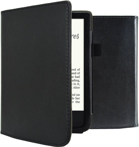 imoshion Ereader Cover / Hoesje Geschikt voor Pocketbook HD 3 / Vivlio Lux 5 / Pocketbook Basic Lux 4 / Pocketbook Touch Lux 5 - imoshion Vegan Leather Bookcase - Zwart van iMoshion