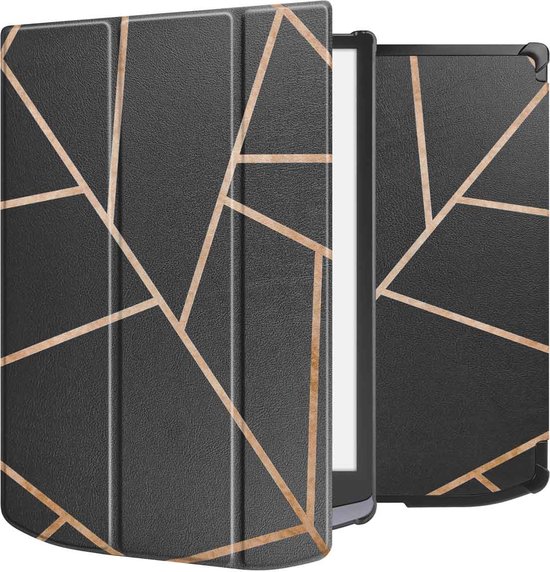 imoshion Ereader Cover / Hoesje Geschikt voor Pocketbook InkPad X Pro - imoshion Design Trifold hard case sleepcover - Black Graphic van iMoshion