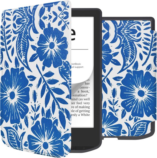 iMoshion Ereader Cover / Hoesje Geschikt voor Pocketbook Verse / Pocketbook Verse Pro / Vivlio Light / Vivlio Light HD - iMoshion Design Sleepcover Bookcase zonder stand - / Flower Tile van iMoshion
