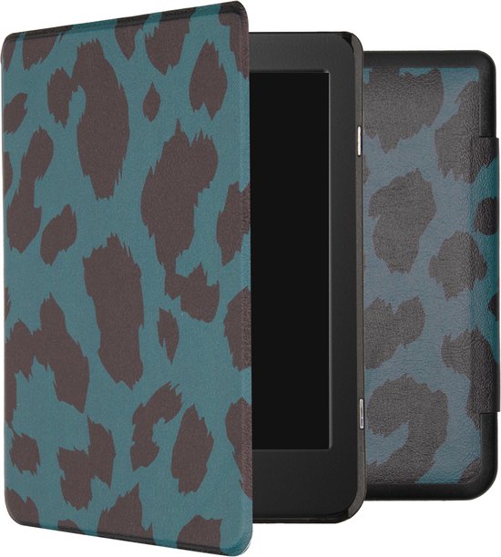 iMoshion Ereader Cover / Hoesje Geschikt voor Tolino Page 2 - iMoshion Design Slim Hard Case Bookcase - Groen / Green Leopard van iMoshion