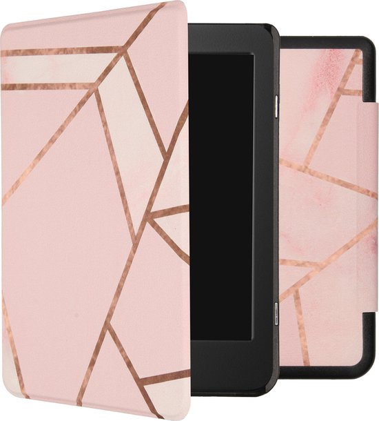iMoshion Ereader Cover / Hoesje Geschikt voor Tolino Page 2 - iMoshion Design Slim Hard Case Bookcase - Roze / Pink Graphic van iMoshion