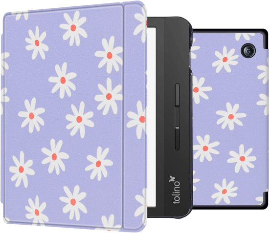 iMoshion Ereader Cover / Hoesje Geschikt voor Tolino Vision 5 - iMoshion Design Slim Hard Case Sleepcover Bookcase met stand - / Flowers Distance van iMoshion