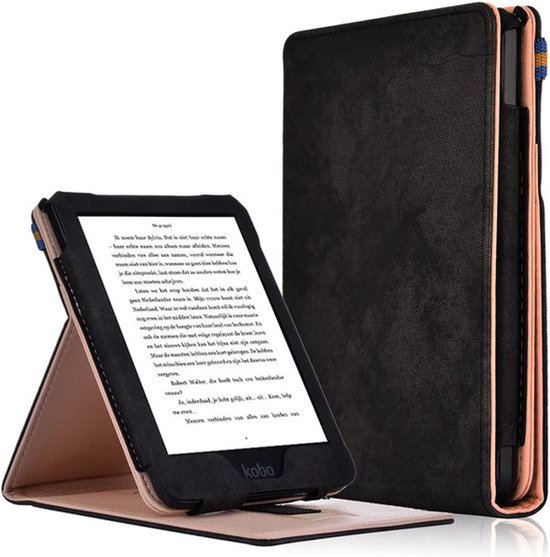 Jumada's Kobo Clara HD Hoesje Sleepcover - Folio Hoes in Zwart - Perfect Geschikt! van jumadas