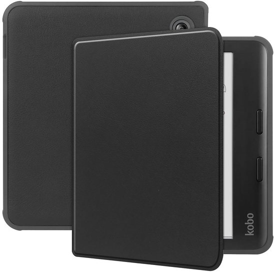 Just in Case hoes geschikt voor Kobo Libra Colour / Tolino Vision Color - E-reader Folio Hoes - Zwart