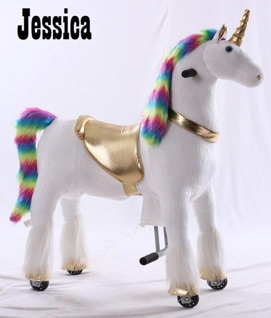 Kids-Horse Rijdend Speelgoed Unicorn - Jessica TB-2020M - Regenboog van Toysgarden