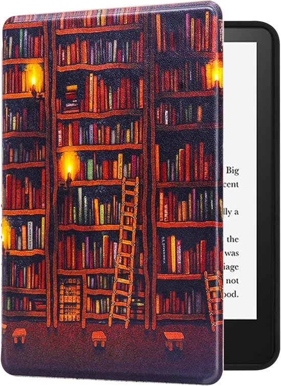 Kindle Paperwhite Hoes - E-reader Cover - Lezen Beschermen - Automatisch Waken/Slapen - 7 inch - Bibliotheek