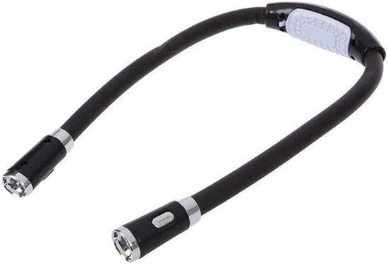 Klarven® Nekleeslamp - Nekleeslampje voor Boek - Handsfree LED Verlichting - Verstelbare Helderheid, Richtbaar Licht - Zwart