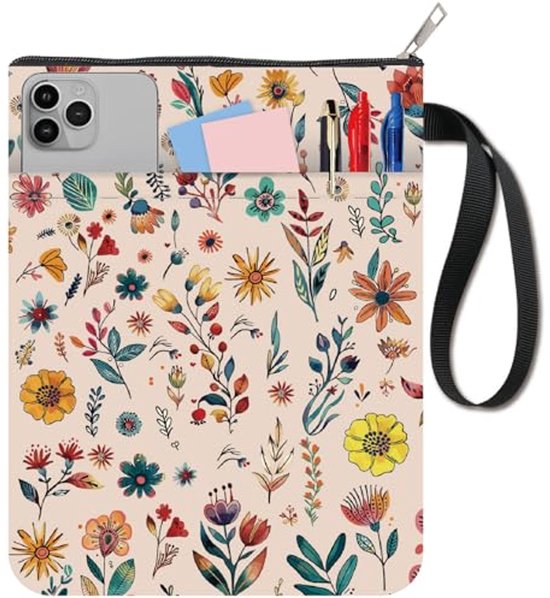 Kleurige Boekhoes voor Bescherming van Boeken en Notitieboeken met Rits en Extra Zak van Merkloos