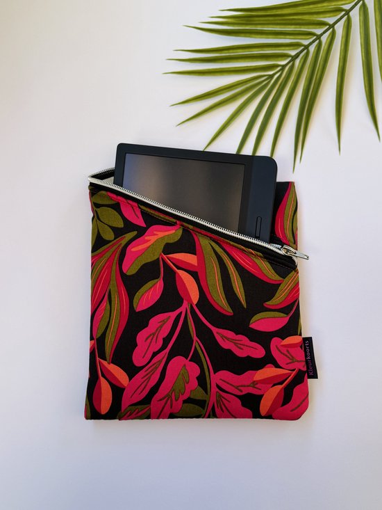 Kleurkoorts E-reader sleeve - Pink jungle - Geschikt voor Kobo Libra