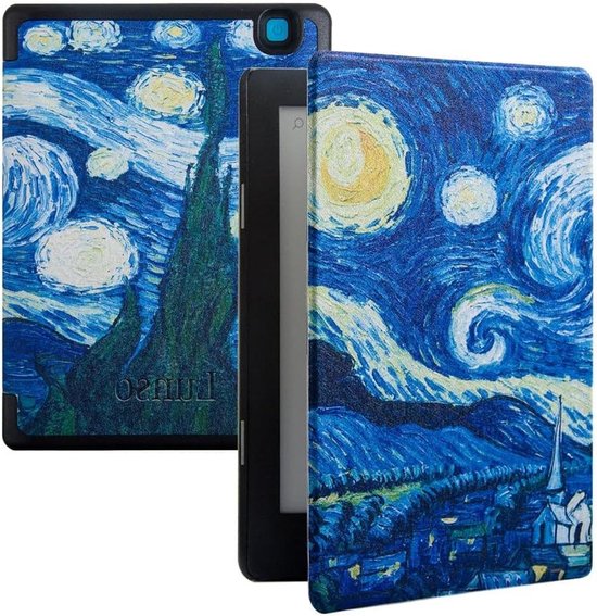 Kobo Aura H2O Hoes - E-reader Cover - Bescherming E-reader - Automatische Slaapfunctie - 6.8 inch - Sterrennacht Design van Kobo