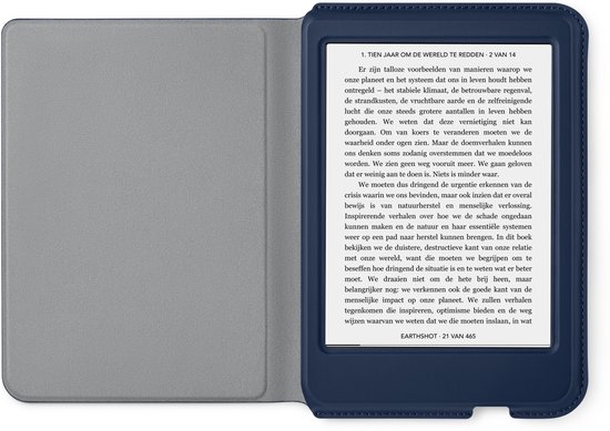 Kobo Clara 2E Hoes voor eReader - SleepCover Basic - Blauw - Slaapfunctie van Kobo