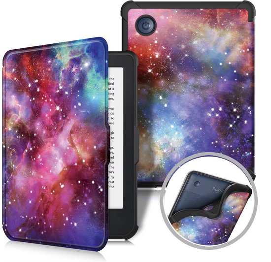 Kobo Clara Colour / BW Hoes voor eReader - Basic SleepCover - Sterrenhemel - Slaapfunctie van Merkloos
