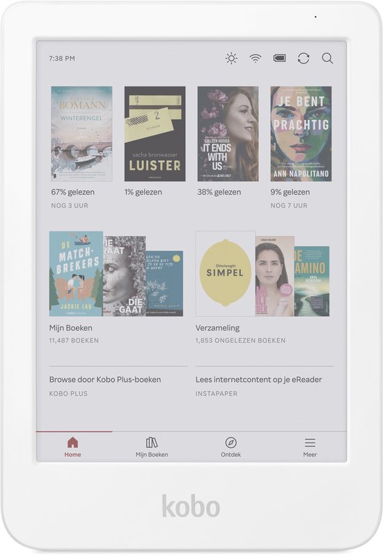Kobo Clara Colour - E-reader - 6 inch kleurenscherm - 16GB - Luisterboeken - Wit van Kobo