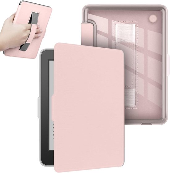 Kobo Clara Colour Hoesje - E-reader Cover - Bescherming E-reader - Met Handvat - 6 inch - Roze