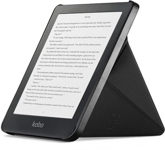 Kobo Clara HD Hoes - Origami Stijl Stand Case - Dun, Licht en Beschermend met Automatische Slaap/Wakker Functie - Zwart