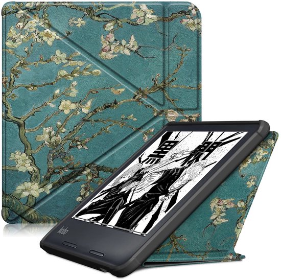 Kobo Libra Colour Hoes voor eReader - Basic SleepCover - Amandelbloesem - Slaapfunctie