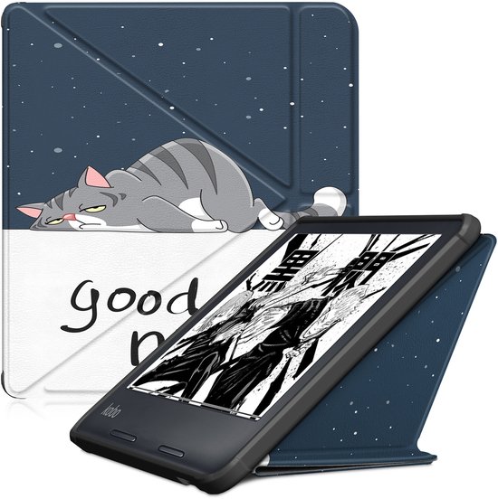 Kobo Libra Colour Hoes voor eReader - Basic SleepCover - Good Night - Slaapfunctie