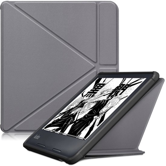 Kobo Libra Colour Hoes voor eReader - Basic SleepCover - Grijs - Slaapfunctie