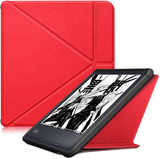 Kobo Libra Colour Hoes voor eReader - Basic SleepCover - Rood - Slaapfunctie