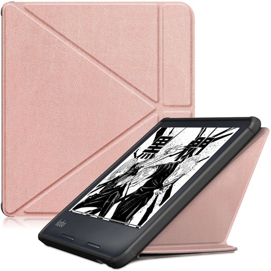Kobo Libra Colour Hoes voor eReader - Basic SleepCover - Rose Gold - Slaapfunctie
