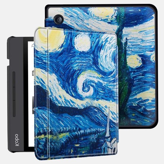 Kobo Libra H20 Hoes - E-reader Cover - Bescherming E-reader - Automatische Slaapfunctie - 7 inch - Van Gogh Design