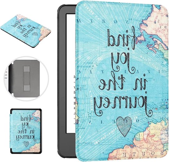 Kunstlederen Hoesje voor 6.8" Kindle Paperwhite 11e Generatie - Met Handriem - Automatisch Wekken/Slaap - Geschikt voor Signature Edition & Kindle Paperwhite 2021 van Eono