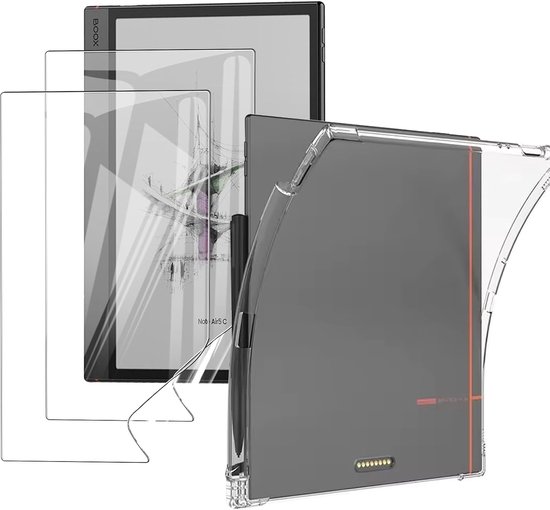 KUSINHOKA Case for Onyx BOOX Note Air 5C + [2 Pack] Flexible Protective Film, [Shockproof] [Anti-Scratch] Soft - ShopVlot