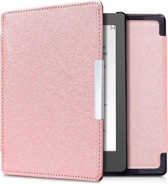 kwmobile e-reader hoesje geschikt voor Kobo Aura Edition 1 hoes - E reader flip case met magnetische sluiting - Ereader cover in roségoud van kwmobile