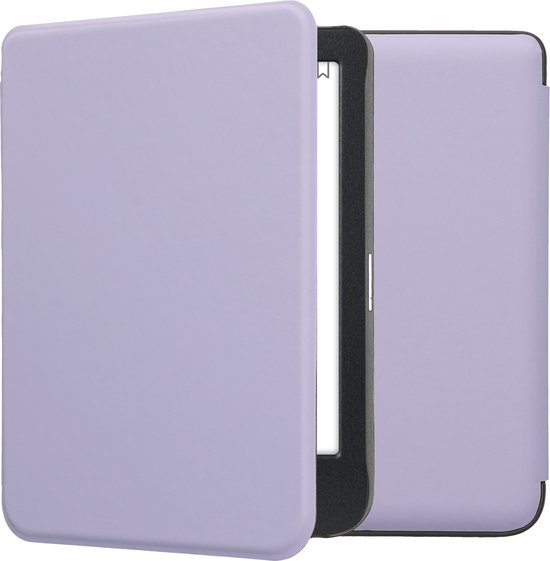 kwmobile e-reader hoesje geschikt voor Kobo Clara BW / Colour hoes - E reader flip case met magnetische sluiting - Ereader cover in lavendel van Merkloos
