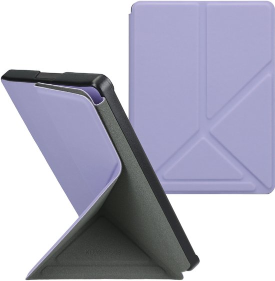 kwmobile e-reader hoesje geschikt voor Kobo Glo HD / Touch 2.0 hoes - Ereader flip case met standaard - E reader cover van kunstleer - In lavendel