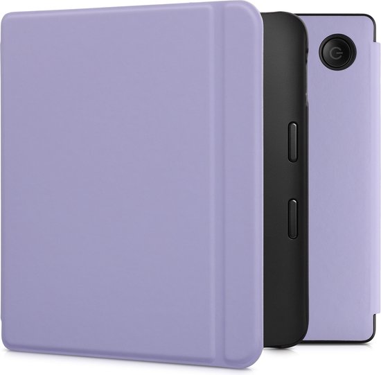 kwmobile e-reader hoesje geschikt voor Kobo Libra 2 hoes - E reader flip case met magnetische sluiting - Ereader cover in lavendel van Merkloos