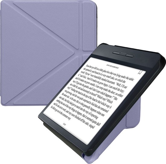 kwmobile e-reader hoesje geschikt voor Kobo Libra H2O hoes - Ereader flip case met standaard - E reader cover van kunstleer - In lavendel van kwmobile