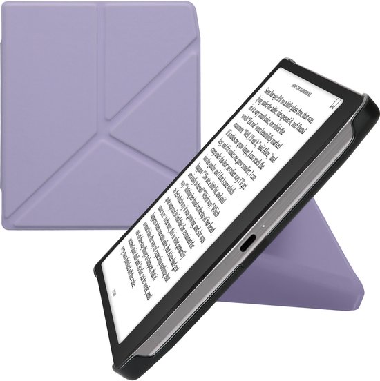 kwmobile e-reader hoesje geschikt voor Pocketbook Era / Era Color hoes - Ereader flip case met standaard - E reader cover van kunstleer - In lavendel