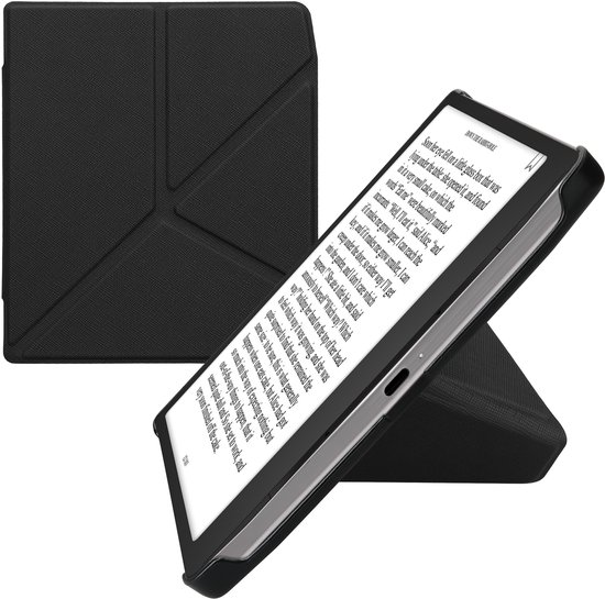 kwmobile e-reader hoesje geschikt voor Pocketbook Era / Era Color hoes - Ereader flip case met standaard - E reader cover van kunstleer - In zwart