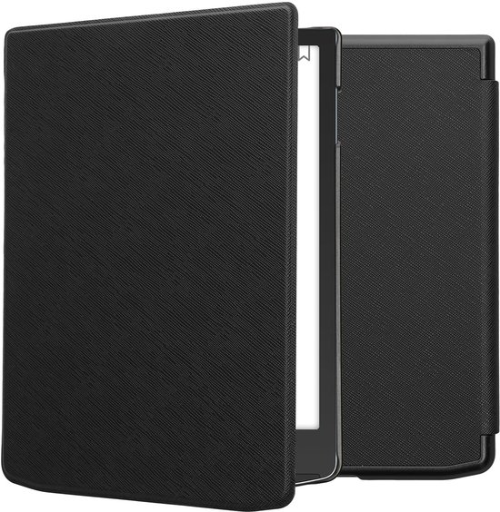 kwmobile e-reader hoesje geschikt voor Pocketbook InkPad 4 / Color 3 / Color 2 / Vivlio InkPad 4 / InkPad Color 3 hoes - E reader flip case met magnetische sluiting - Ereader cover in zwart van Merkloos