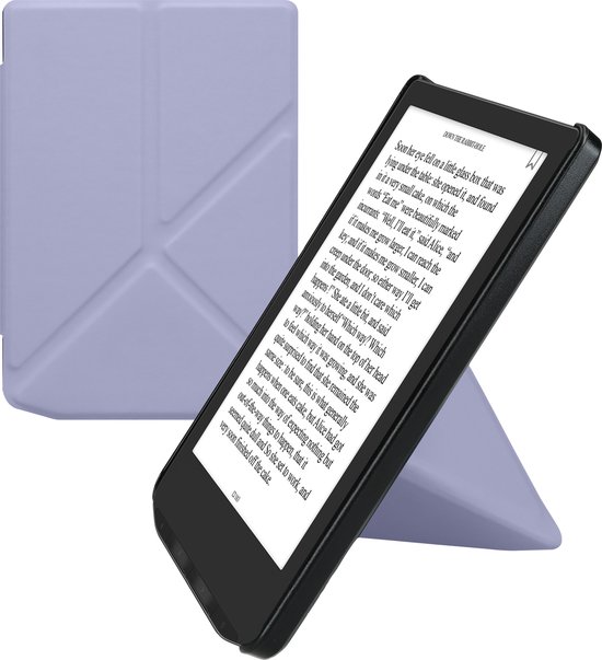 kwmobile e-reader hoesje geschikt voor Pocketbook Verse / Verse Lite / Verse Pro / Color / Vivlio Light/Light HD hoes - Ereader flip case met standaard - E reader cover van kunstleer - In lavendel van Merkloos