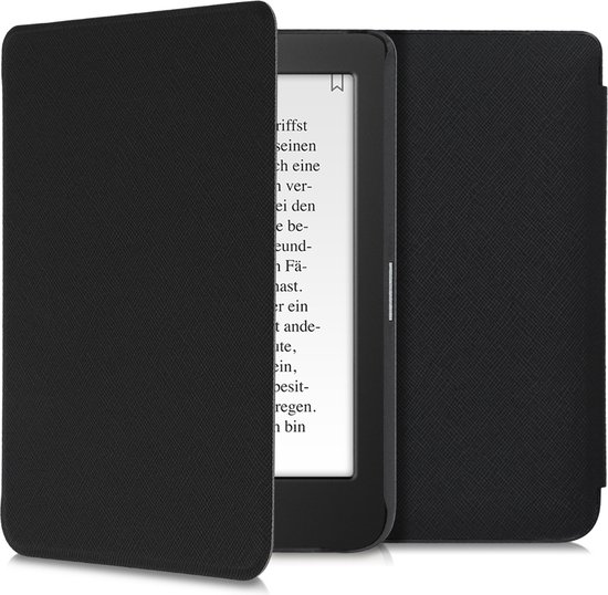 kwmobile e-reader hoesje geschikt voor Tolino Page 2 hoes - E reader flip case met magnetische sluiting - Ereader cover in zwart
