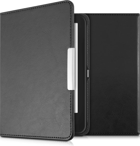kwmobile e-reader hoesje geschikt voor Tolino Shine 2 HD hoes - E reader flip case met magnetische sluiting - Ereader cover in zwart van Merkloos