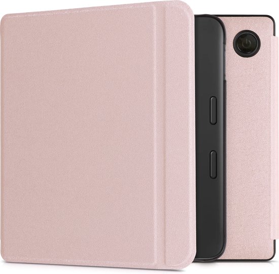 kwmobile e-reader hoesje geschikt voor Tolino Vision 6 hoes - E reader flip case met magnetische sluiting - Ereader cover in roségoud van Merkloos