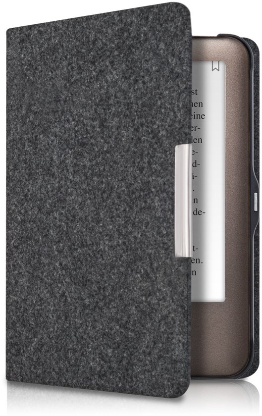 kwmobile hoes geschikt voor Tolino Shine (2013) - e-reader beschermhoes van vilt - donkergrijs