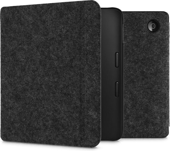 kwmobile hoes geschikt voor Tolino Vision 6 - e-reader beschermhoes van vilt - zwart van kwmobile