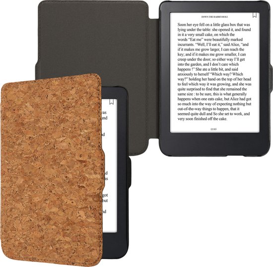 kwmobile Kurken hoesje geschikt voor Kobo Clara 2E - Beschermende e-reader Flip Cover - In lichtbruin van kwmobile