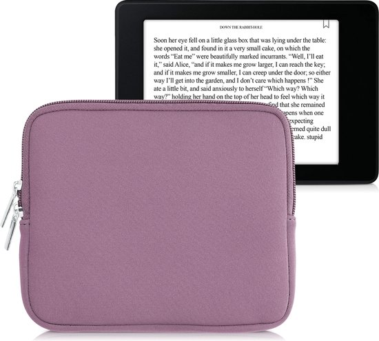 kwmobile Neopreen e-Reader Pouch Maat 6-7" eReader - Universele eBook Sleeve Case met Rits - Lavendel