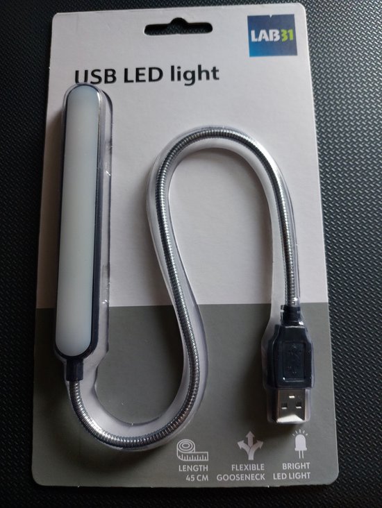 LAB31 - USB LED Light - Flexibel - 45cm kabel van LAB31