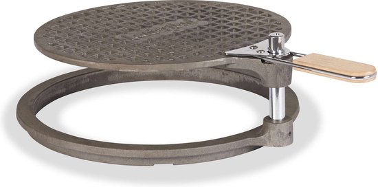 Lanterfant® Grillrooster Herman - Gietijzer - Hout - Draaibaar van Lanterfant®