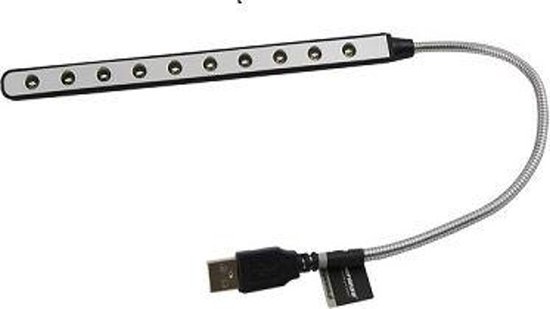 Laptop Lampje | LED Toetsenbord verlichting | USB | leeslampje | 10 LEDs | 1 stuk