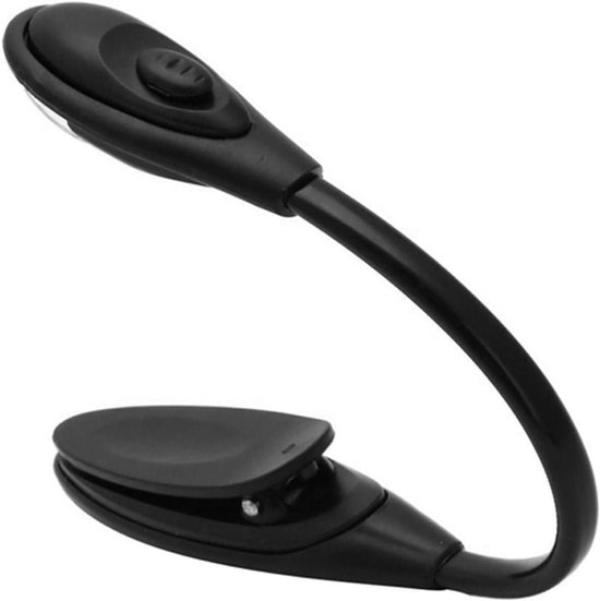 Led Boekenlamp - Draagbare Leeslamp - Lezen in Bed - Duurzame Klemlamp - 30 Gram - Zwart van Merkloos