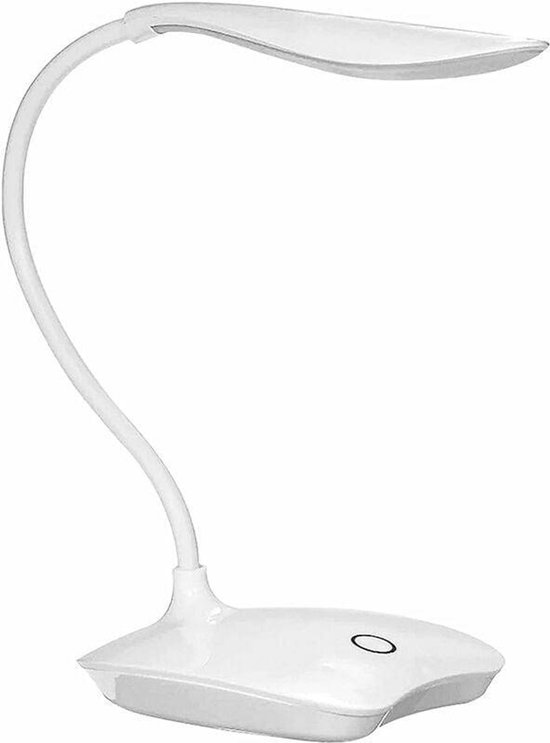 LED Bureau Lamp - Aanraak Dimmen - 3 Helderheidsniveaus Flexibele Slangeteel Verstelbaar Wit - 1 - Voor Lezen En Werken van Fransande