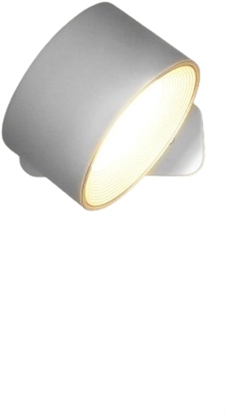 LED-wandlamp voor binnen met batterij, 1 stuk, touchbediening, 3 helderheidsniveaus, 360° draaibaar, geschikt voor woonkamer, slaapkamer, trap, gang, draadloze wandlamp, wit van Merkloos