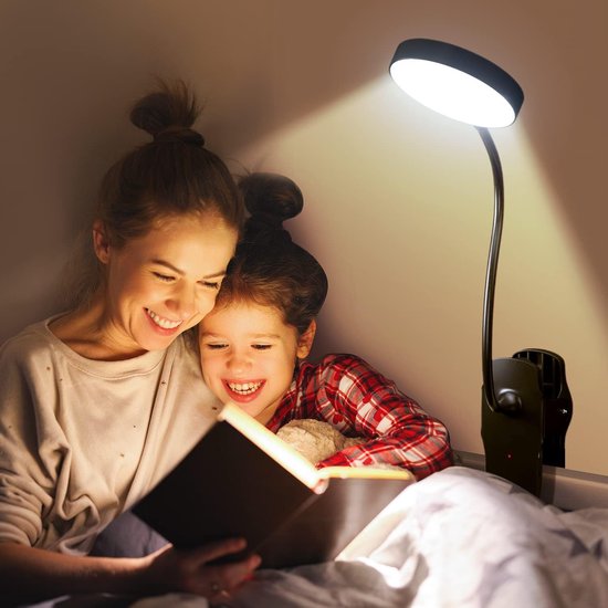 Leeslamp - Bedlampje Klem - Lezen in bed - 25 Lichtmodi - 5 Watt - Wit
